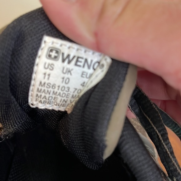 Wenger Swiss Military Mens Size 11 Hiking Shoes Brown Vibram‎ Sole EUC main image 7